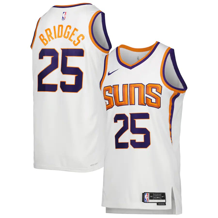 Men Phoenix Suns #25 Mikal Bridges Nike White Association Edition 2022-23 Swingman NBA Jersey